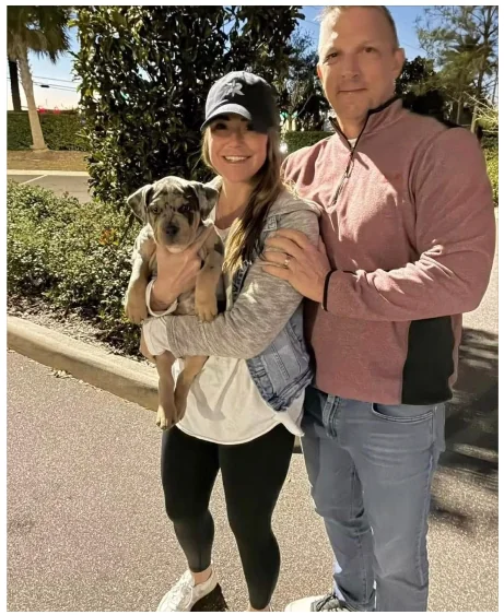 Happy customer with their new puppy from Pocket XL Bullies